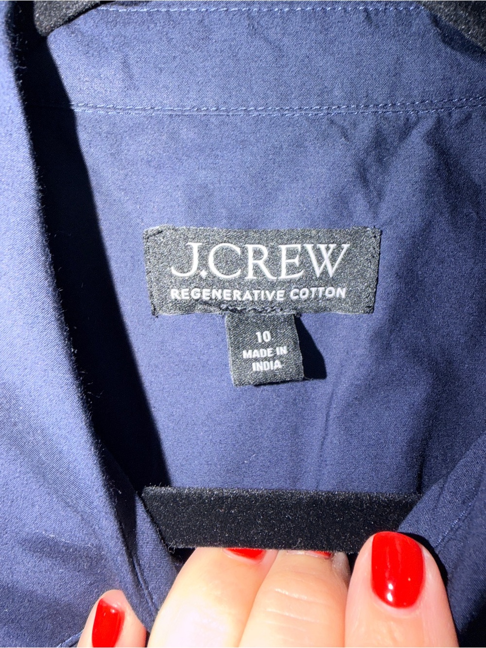J.Crew Classic Navy Elena Mini Shirt Dress with Drawstring Waist - Picture 7 of 7